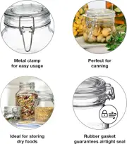 SYNCHKG009319 B0727PL21D Fido Glass Canning Jar Italian.75, Clear