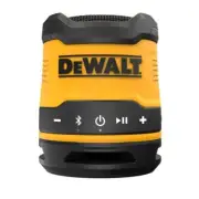 DEWALT Bluetooth Speaker USB-C Rechargeable Li-Ion Brushless Cordless Yellow