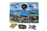 Koala Dream 2 In 1 Kids/Children's Transport Peg Junior Puzzle 30 x 22cm 10m+
