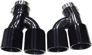 Dual Out Exhaust Tip Carbon Fiber Muffler Tip H Shape Tailtip Compatible For BMW 525i 528i 530i G30 G31 2018 5 Series Exhaust Tip Nozzle