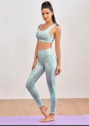Backless Tank Top Yoga Set w/ High Waist Legging Stretchy