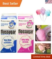 USA-Made Cotton Candy Floss Sugar, 3.25 lbs Pink Vanilla & Blue Combo Pack