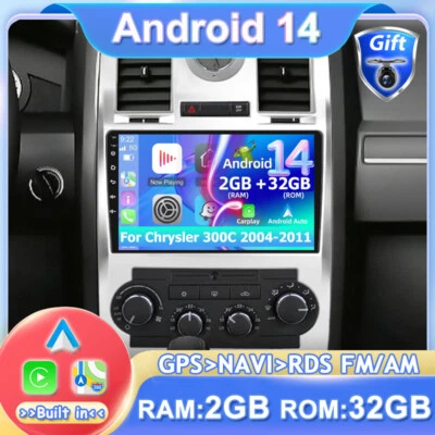 9" Android 14 Auto Car Play Car Stereo GPS Head Unit For Chrysler 300C 2004-2011 (for: Chrysler)