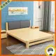 實木床架 雙人床架  高架床 掀床 單人床 鐵製床 軟靠全實木床1.8米雙人床成人主臥1.5米齣租屋床1.2米單人床1米