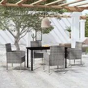 Generic 5 Piece Garden Dining Set Anthracite,3099609