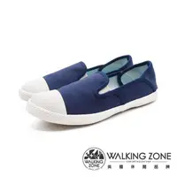 在飛比找PChome24h購物優惠-WALKING ZONE(女)素面直套免綁帶懶人帆布鞋 女鞋