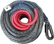 23m*13mm Synthetic Winch Rope W/Protective Sleeve Synthetic Rope Pull Rope for,Compatible with Jeep Accessories ATV UTV KF