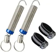 Irinidig 2 PCS Car Trunk Lid Modification Spring, Adjustable Metal Vehicle Lifting Spring Accessories with Clamp, Universal Automotive Trunk Spring Replacement, Suitable for SUV Truck RV (Silver)