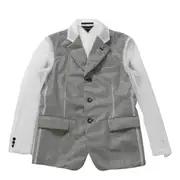 [COMME des GARCONS] Polyester Mesh X Wool Gabardine Jacket