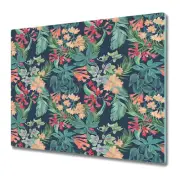 Glass Worktop Saver Tropical composition Watercolour Colourful 60x52