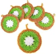 NOLITOY 5pcs Kitchen Cleaning Dish Cloths Fruit Shaped Dish Sponges Scrub Sponge Reusable