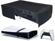 Cover Horizontal for PS5 Pro/PS5 Slim/PS5,PS5 Console Protective Cover Horizontal Dustproof,easy to remove Custom designed for PS5 Pro Console Disc Edition & Digital Edition (Black Horizontal)