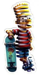 Super A (Stefan Thelen) El Barto Vinyl Sticker - Bart Simpson The Simpsons