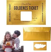 Scratch Off Ticket,Scratch Reveal Surprise Ticket - Raffle Coupons, Party Supply, Bridal Shower Activity with Envelope and Stickers for Concert Wedding