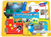 Melissa & Doug Wooden Lock & Latches Board Playset
