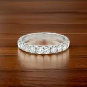 Maya Lianna 0.74 Ctw. Diamond and 14K White Gold Wedding Band