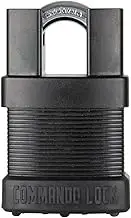 Commando Lock 44IC3BKD IC3 Tactical (Ichange with Shackle Guard), Black, 44 mm