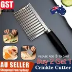 Potato Crinkle Cutter Dough Wavy Slicer Steel Kitchen Vegetable Chip Blade Knife