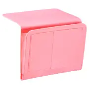 11" Felt Bedside Organizer Bed Hanging Caddy 5 Pockets Hanging Bag, Pink