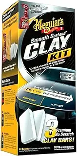 Meguiars G191700EU Smooth Surface Clay Kit, to Remove contaminants Such as Tree sap, Tar, Overspray and Industrial Fallout
