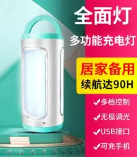 在飛比找樂天市場購物網優惠-充電式LED應急照明燈停電家用移動手電筒超亮長續航太陽能燈【