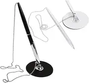 HOODANCOS Metal Ballpoint Pen Chain 2 Pcs Office Stationery Signature Pen for Business Students