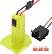 For Power Wheel Adapter for Ryobi 18V Battery with Fuse & Switch 12AWG Wire