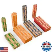 L LIKED 150 Assorted Bundle Flat Striped Coin Wrappers (150 Assorted)