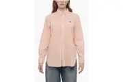 Polo Ralph Lauren Solid Color Button-Down Collar Shirt with Embroidered Logo