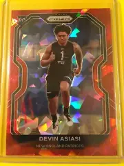 2020 Panini Prizm DEVIN ASIASI Red Cracked Ice Prizm Rookie RC #370 Patriots
