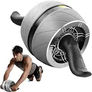 Exercise Wheel,Abs Exercise Roller Silent Rebound - Belly Trainer Wheel Strengthening Equipment With Ergonomic Handles for Gym Home