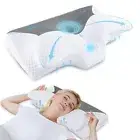 HOMCA Cervical Pillow Memory Foam Pillows - Contour Memory Foam Pillow for Ne...