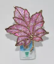 BATH AND BODY WORKS ETCHED LEAF NIGHT LIGHT WALLFLOWER FRAGRANCE PLUG IN NWT