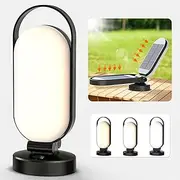 Bravzurg Rechargeable Solar Camping Lantern, 5000mAh Battery Powered LED Light, Foldable Dimmable Waterproof Camping Essentials, Lamp for Power Outages, Hurricane, Camping Gear, Emergency, Indoor