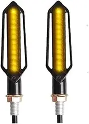 Indicators Flowing Turn Signal 2PCS 24 LED Turn Signals Tail Light Motorcycle Flowing Water Flashing Blinker Brake/Running Light DRL Flasher Lamp Turn Signal Indicator(A)