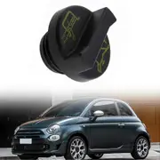 1pcs Fuel Filler Cap Oil Filler Cap Suitable For Fiat 500 For Fiat Grande For Panda 71740676 ABS Black For Fiat 500 1.2 8V