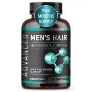 Hair Growth Vitamins For Men - Anti Hair Loss Pills. Regrow Hair & Beard Grow...