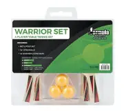 Formula WARRIOR 4 Player Table Tennis Ping Pong Set 4 Bats 3 Balls 2 Star Gift