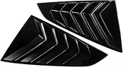 Compatible with Ford Mustang 2024 2025 Car Rear Window Louver Shutter Cover Side Vent Blinds Trim Scoop Sticker ABS Exterior Accessories(Carbon Fiber Look)