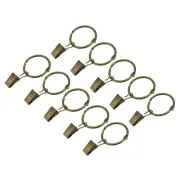 Curtain Rings with Clips, 40pcs - 1 Inch Curtain Clip Rings Hooks (Bronze)