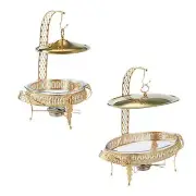 Chafing Dish Buffet Set with Hanging Lid Cover for Family Reunions Kitchen
