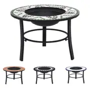 Mosaic Fire Pit 68cm Ceramic Patio Bowl Outdoor Fireplace Multi Colours vidaXL