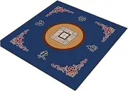 Mahjong Mat 32x32'' Anti Slip Mahjong Table Mat Noise Reduction for Table Soft ＆ Wear-Resistant Game for Poker, Card, Board & Tile Games Blue, for