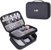 Electronic Organizer, Double Layer Travel Gadget Storage Bag for Cables, Cord, U