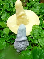Latex gnome mold plaster concrete cement casting rubber statue mould 3.5"Hx2.5W