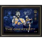 JOSH KENNEDY WEST COAST EAGLES HAND SIGNED FRAMED CAREER LIMITED EDITION PRINT