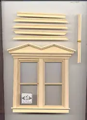 VICTORIAN SIDE BY SIDE NON-WORKING WINDOW dollhouse miniature 71046 1/12 scale