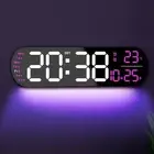 13.7" Digital Wall Clock Large Display with Remote Control,Dual Alarm,Auto-Di...