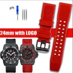 23 毫米矽膠錶帶適用於 LUMINOX MILITARY 7251 3050 3501 錶帶男士運動防水手鍊配件