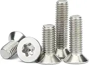 50/20/ 10 /5pcs M1.6 M2 M2.5 M3 M4 M5 M6 M8 304 Stainless Steel Six-Lobe Torx Flat Countersunk Head Screw Bolt GB2673 (Color : 35mm, Size : M8 (5pcs))